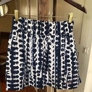 Hollister Indigo Batik Skirt With Pockets Size S